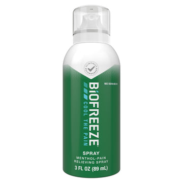 Biofreeze Menthol Pain Relieving Spray 3 FL OZ Colorless Aerosol Spray for Pain Relief Associated with Sore Muscles, Arthritis, Simple Backaches, and Joint Pain (Packaging May Vary) Biofreeze Au supplements