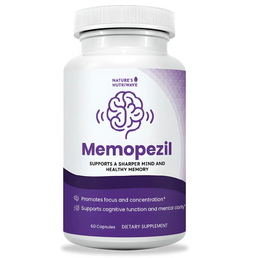 Memopezil – Daily Supplement with Vitamins A,B, C,D,E, Minerals & Botanical Extracts – Clean, Stimulant-Free Formula – GMP-Certified, Non-GMO, Made in USA - 60 Capsules, 30 Servings, 1 Month Supply Nature’s NutriWaveAU supplements