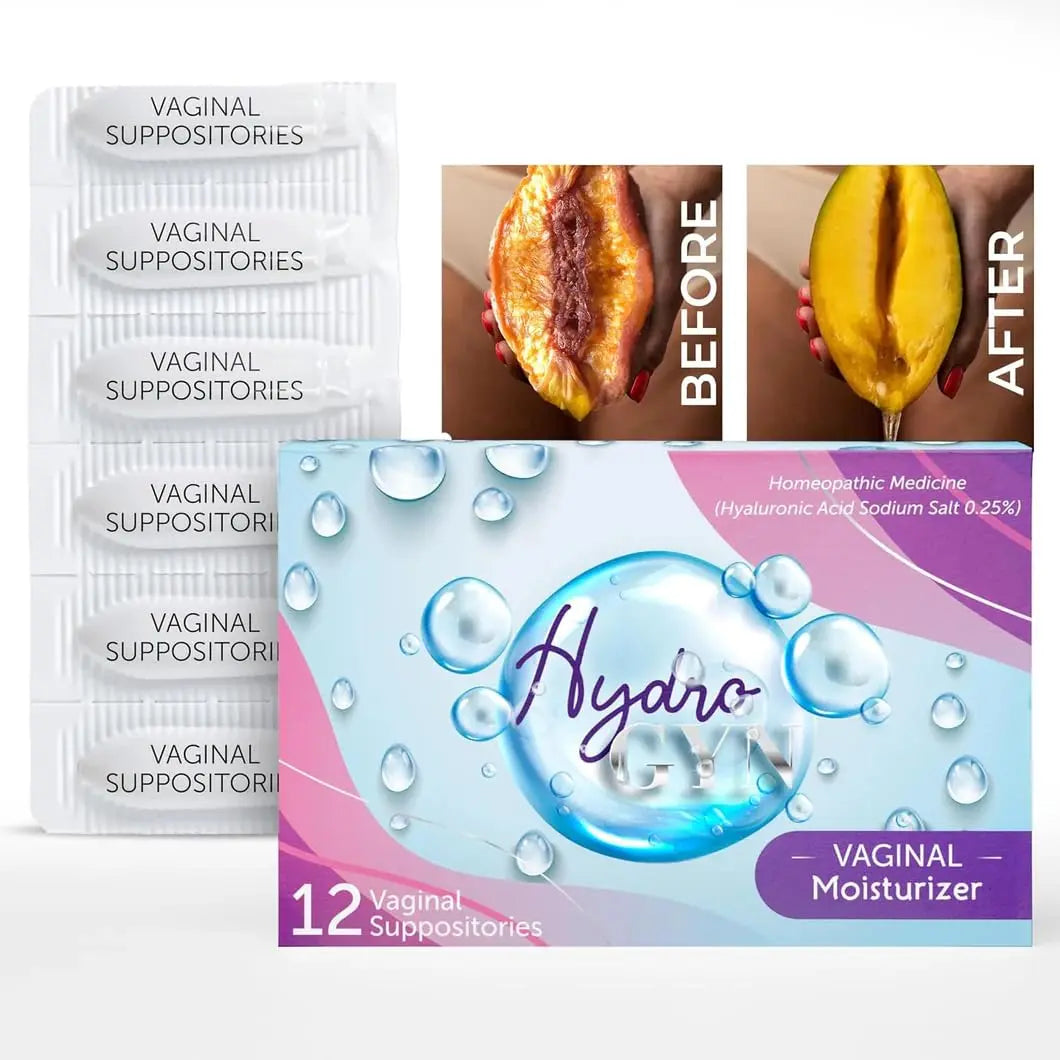 Hydro GYN Vaginal Moisturizer | Long Lasting for Vaginal Dryness & Irritation | Hyaluronic Acid & Vitamin E | Feminine Care Hormone Free | Pre and Post Menopausal | 12 Vaginal Suppositories Terramed Just Think Comfort Au supplements
