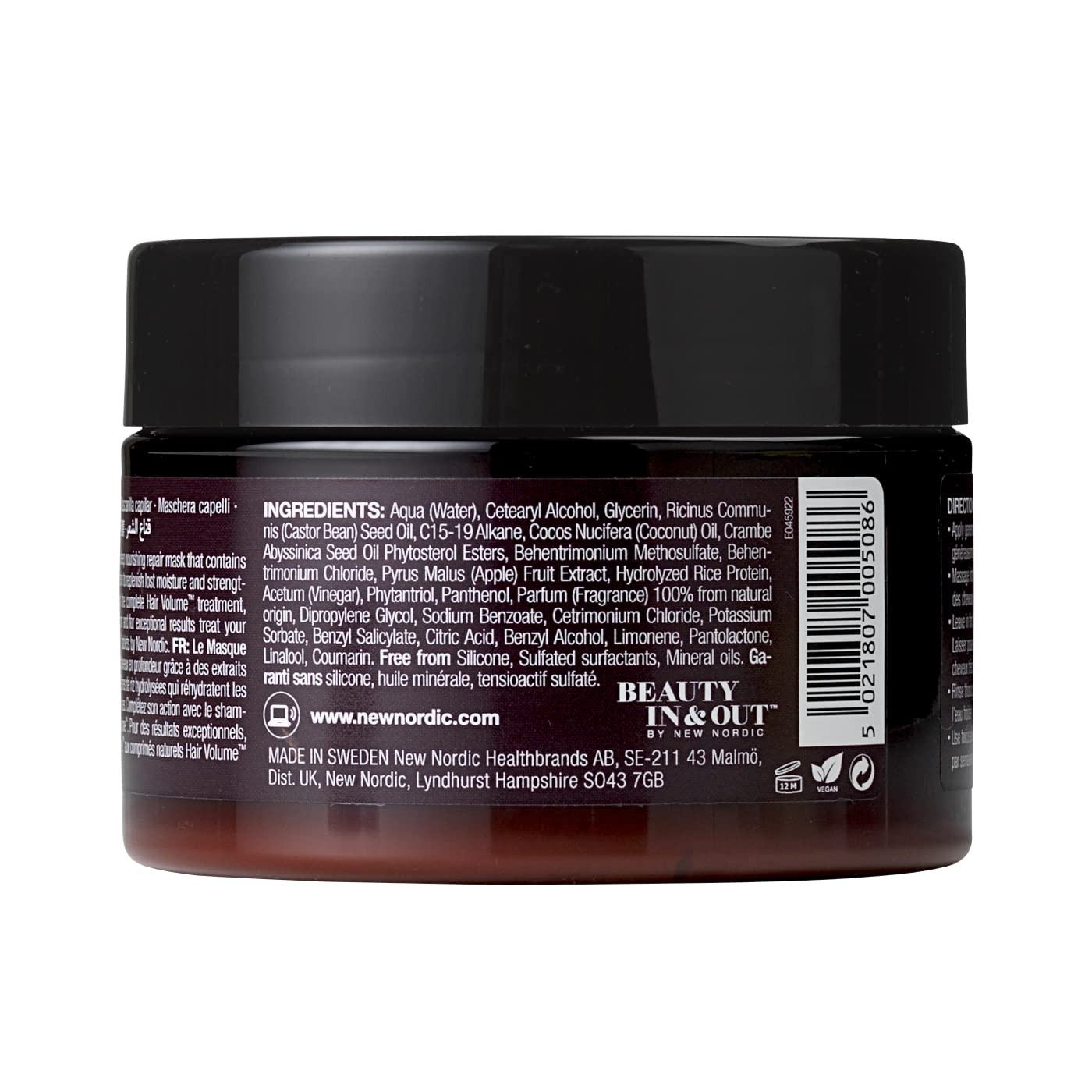 NEW NORDIC Hair Volume Repair Mask for Dry Damaged Hair & Natural Growth, Rebuild Moisture Balance, Volumize & Strengthen, 10 oz NEW NORDIC Au supplements