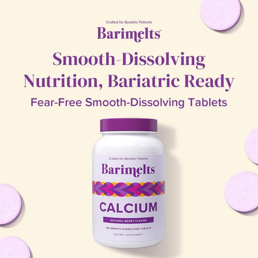 BariMelts Calcium Citrate with Vitamin D3 & Magnesium, 120 Smooth-Dissolving Tablets (1-Month Supply), Bariatric Calcium Supplements BariMeltsUS supplements