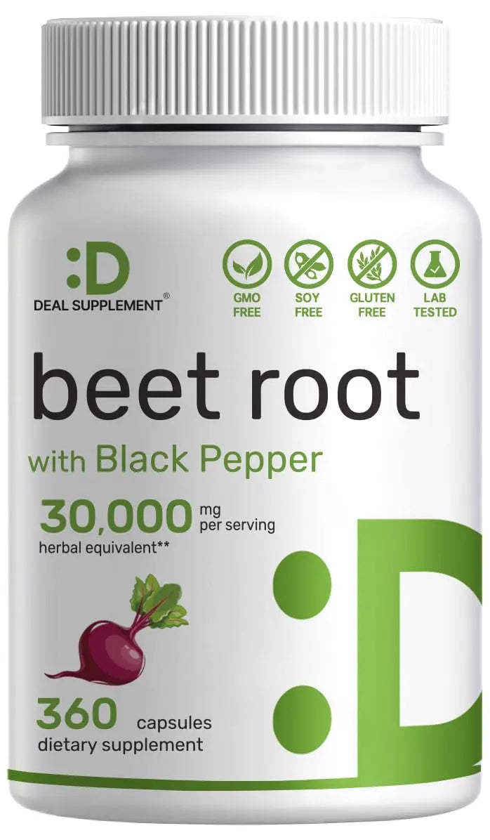 Beet Root Capsules 30000mg Per Serving, 360 Count, with Black Pepper Extract – Enhanced DEAL SUPPLEMENT uk supplements