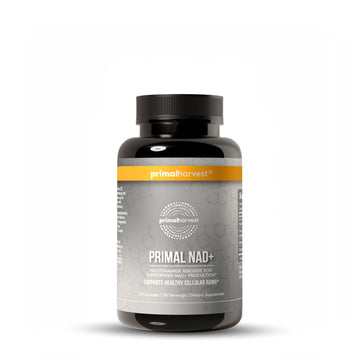 Primal Harvest NAD+ Supplement: Nicotinamide Riboside, Trans-Resveratrol, Betaine, CoQ10, NAD Supplements for Cellular Health, Energy, and Mitochondrial Support (60 Count (1 Pack) Primal Harvest Au supplements