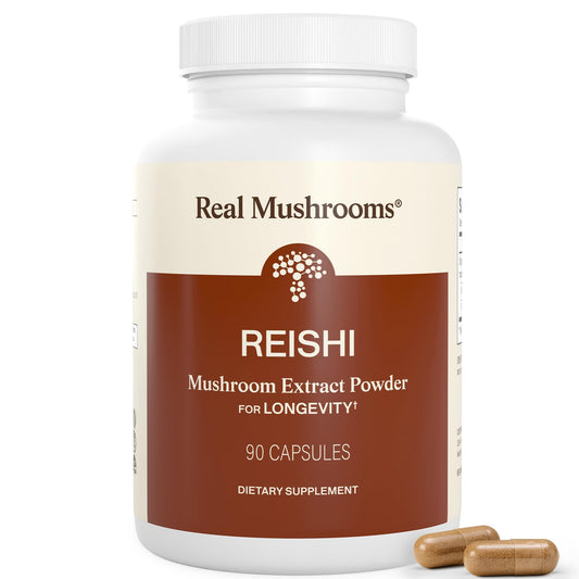 Real Mushrooms Reishi Mushroom Capsules - Handpicked Organic Mushroom Extracts Real MushroomsUS supplements