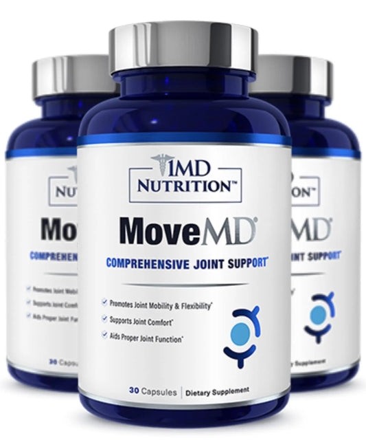 1MD Nutrition MoveMD - Joint Health Supplement - Doctor Formulated | with Collagen, Astaxanthin, and More | 30 Capsules (3-Pack) 1MD NutritionAU supplements