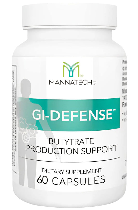 Mannatech Butyrate Supplement - Supports Gut Barrier Function, Intestinal Health, and Digestive Comfort - Promotes Short Chain Fatty Acid Production, Immune Support Supplement GI-Defense 60 Capsules MannatechAu supplements