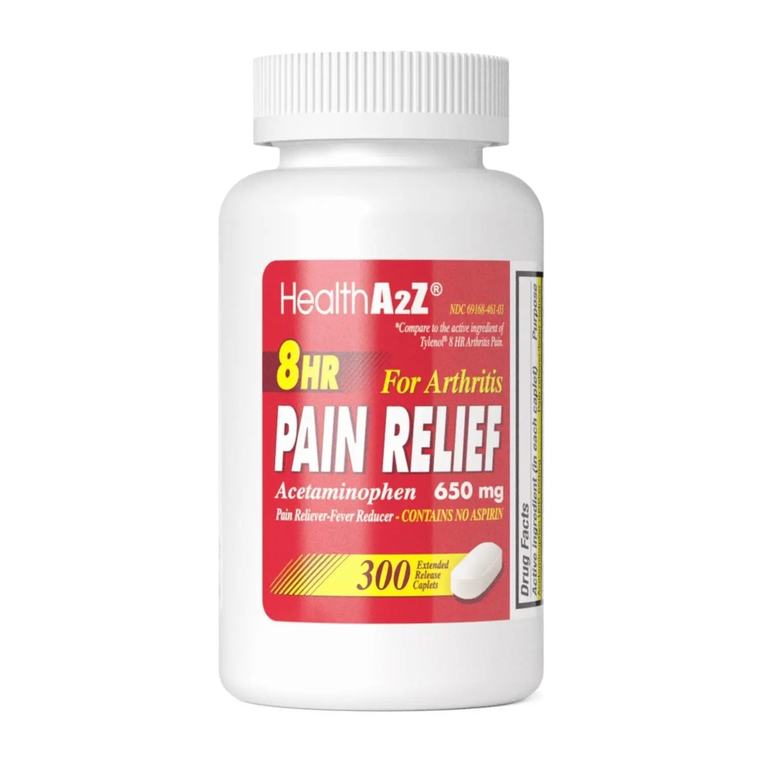 HealthA2Z® Pain Relief Extended Release | Acetaminophen 650mg | 8 Hours | Arthiritis Pain | Pain Reliever - Fever Reducer | Contains no Aspirin (300 Count) HealthA2Z Au supplements