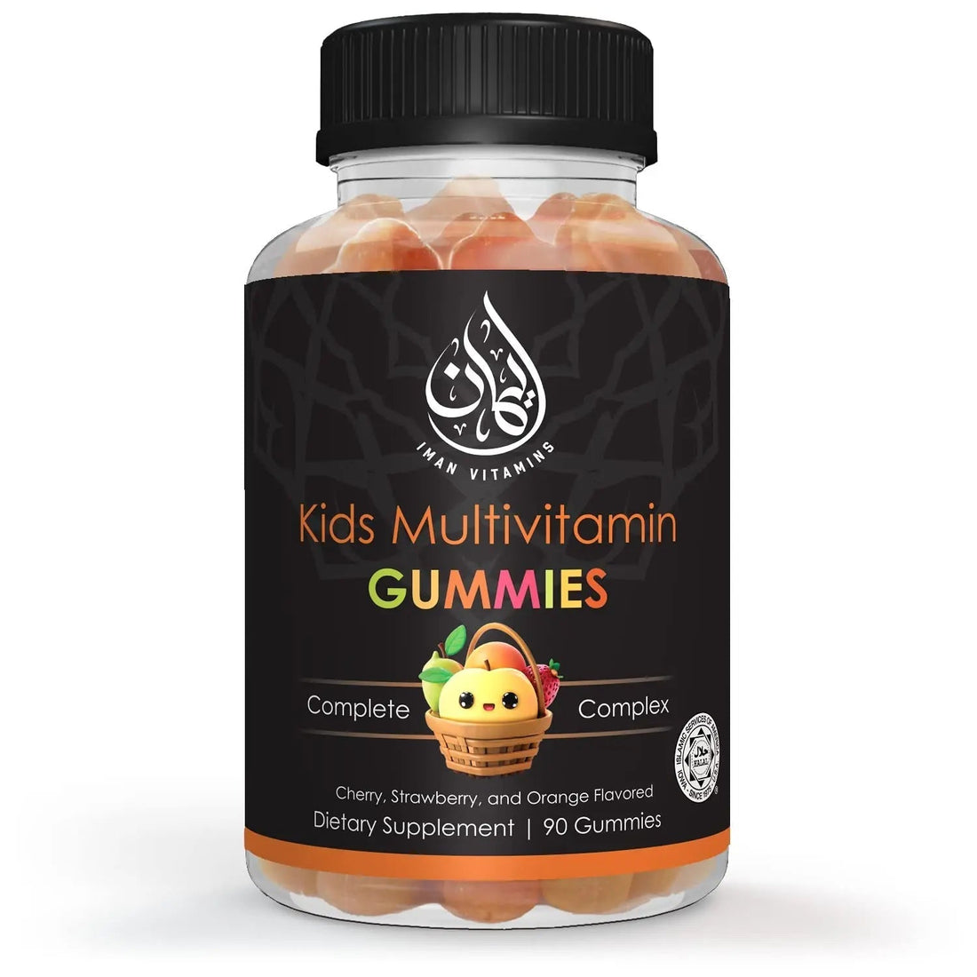 Iman Vitamins Halal Kids Multivitamin Gummies | Vitamin C, D, Zinc, A, E, B6, B12, Biotin, Folate, Inositol | Strengthen Metabolism, Bones & Immunity | Iman Vitamins uk supplements