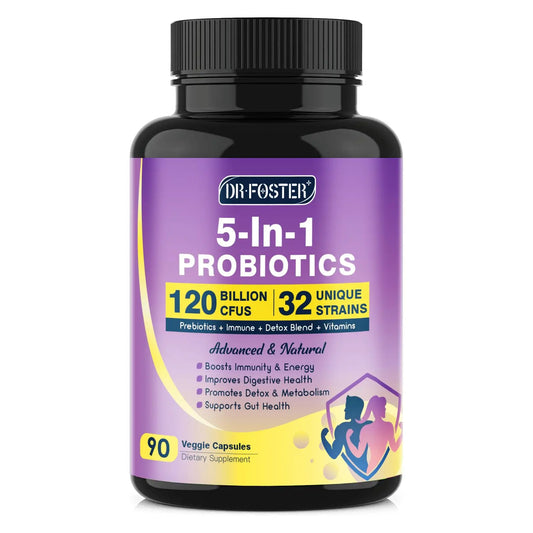 Probiotics for Women & Men Digestive Health，120 Billion CFUs, Prebiotics and Probiotics DRFOSTERAU supplements