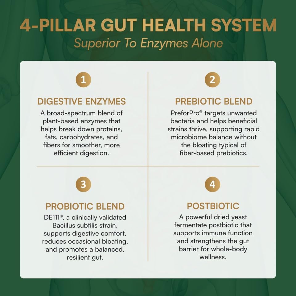 Purity Products Advanced Digestive Enzymes with Probiotics & Prebiotics – Digestive Health Supplement for Bloating, Gas Relief & Gut Support – Plant-Based Enzymes + 1.5B CFUs 60 Veggie Capsules Purity Products Au supplements