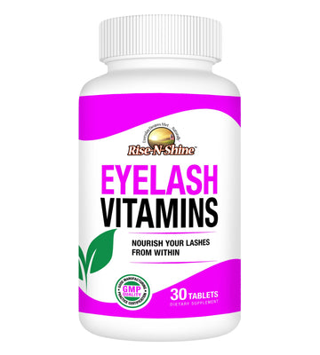 Rise-N-Shine Eyelash Growth Vitamins, Premium Lash Strengthening Supplement with Collagen, Keratin 30 Day Supply Rise-N-Shine Au supplements