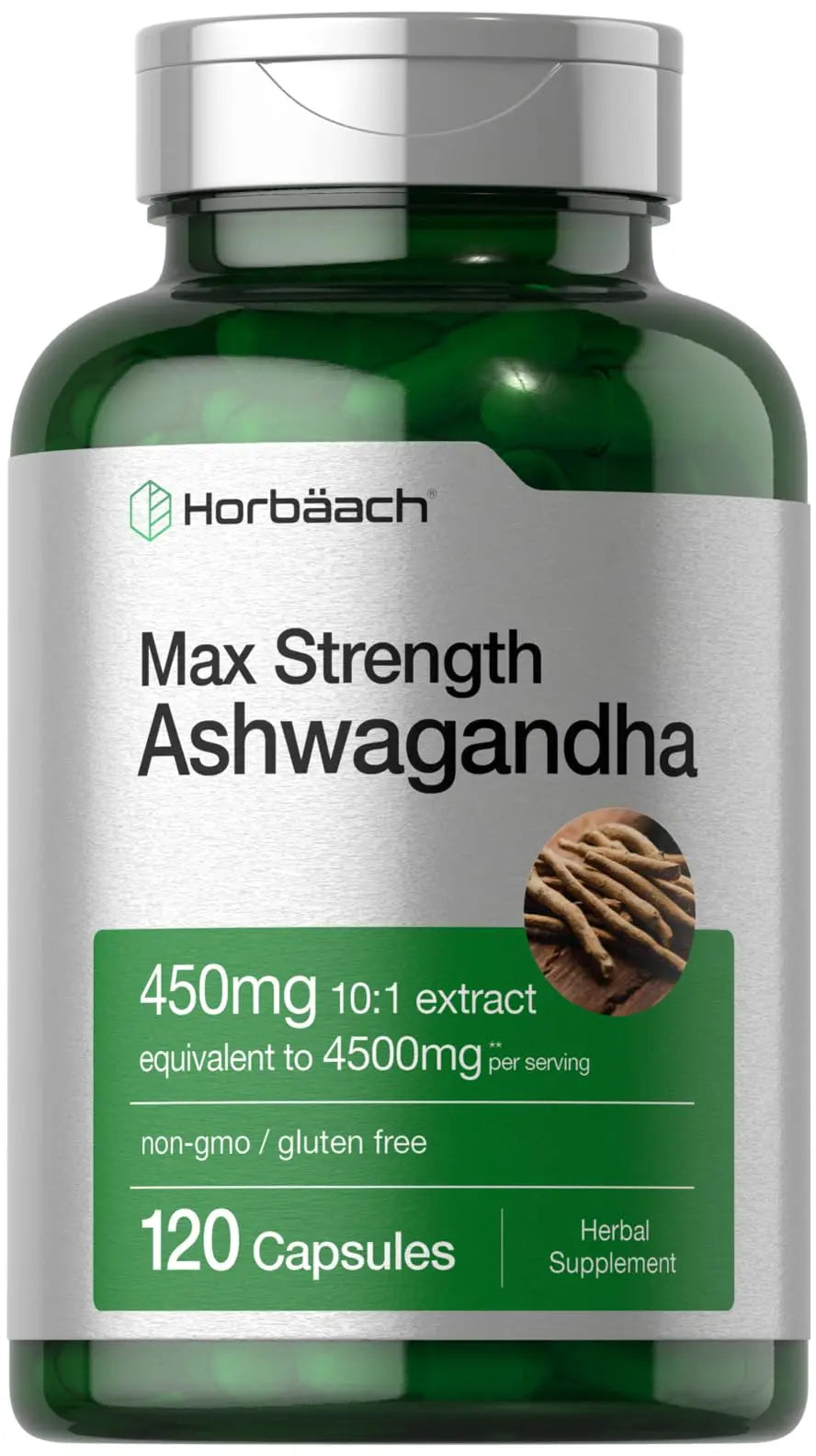 Horbäach Ashwagandha Supplement | Max Strength | 120 Capsules | Non-GMO, Gluten Free Horbäach uk supplements