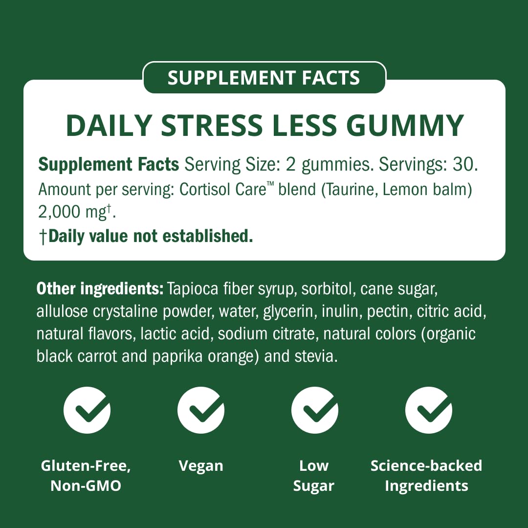 Semaine Stress Less Gummy with Cortisol Care™ 60 Count – Daily Support for Stress, Mood & Sleep Semaine Au supplements