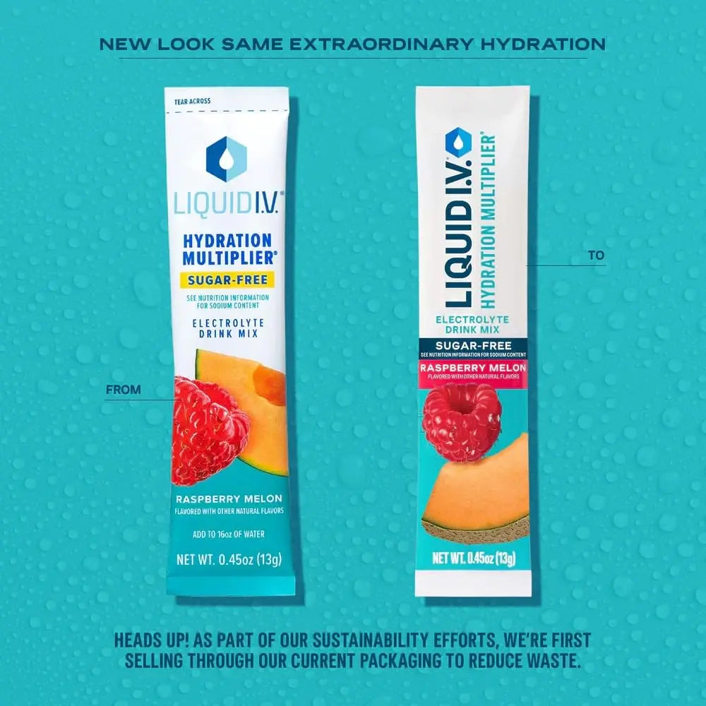 Liquid I.V.® Hydration Multiplier Sugar-Free - Raspberry Melon | Electrolyte Powder Drink Mix | 3 Pack (42 Servings) Liquid I.V. Au supplements