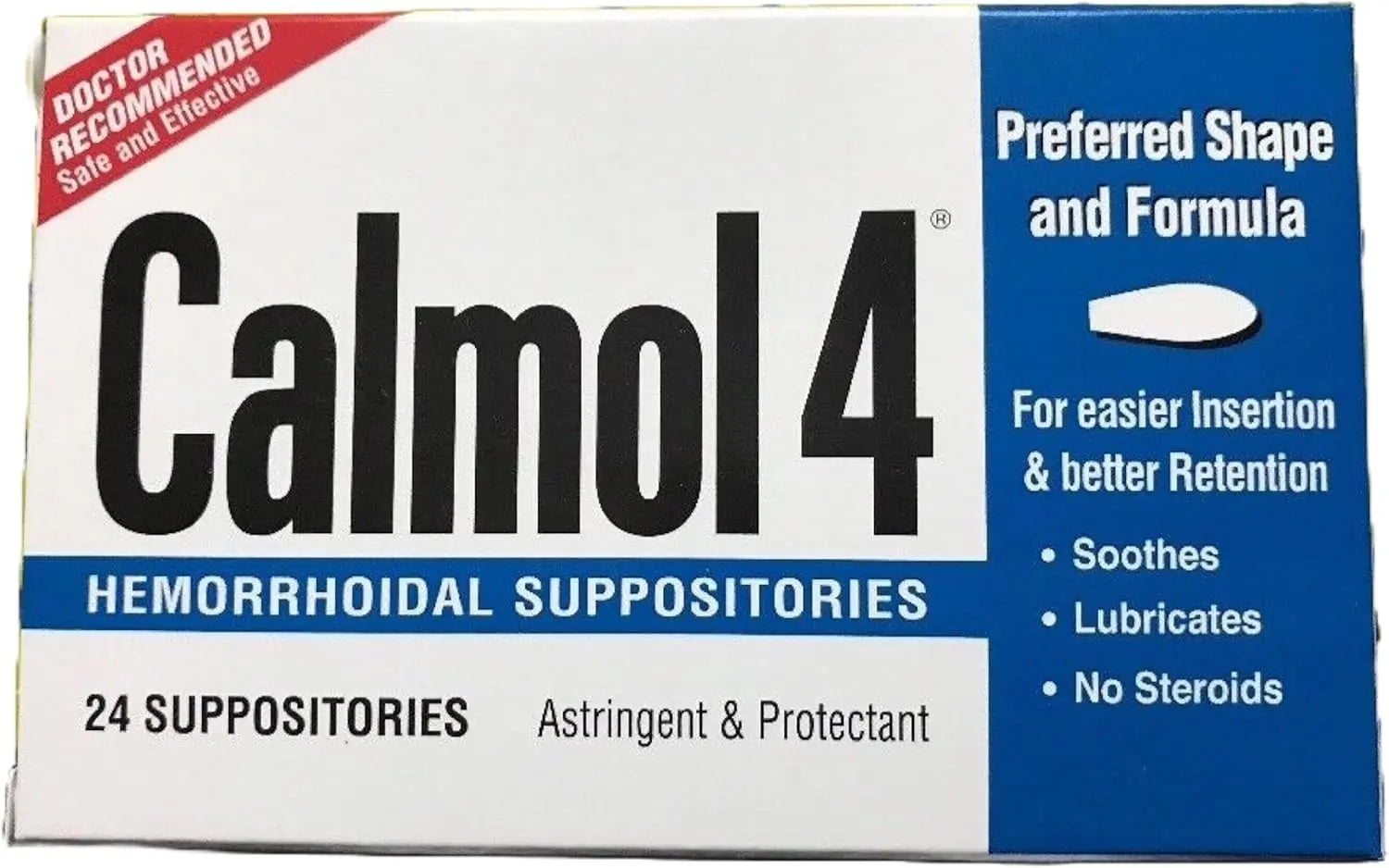 Calmol 4 Hemorrhoidal Suppositories with Soothing Natural Ingredients, 24 Count Calmol 4 Au supplements
