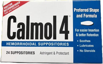 Calmol 4 Hemorrhoidal Suppositories with Soothing Natural Ingredients, 24 Count Calmol 4 Au supplements