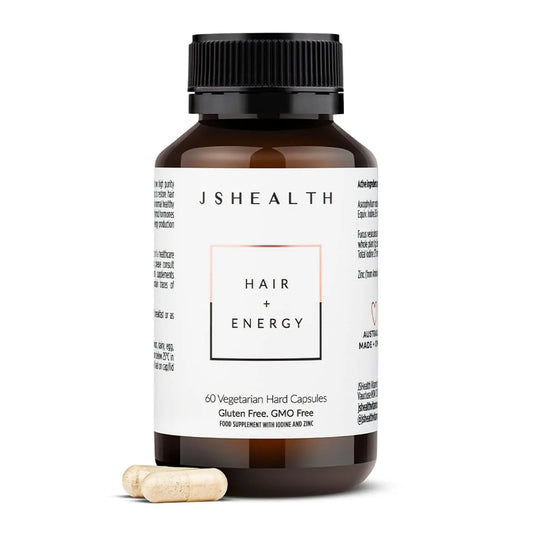 JSHealth Hair Growth Vitamins for Women. Hair + Energy with Kelp Iodine and Zinc. Supports Thickness, Strength, Energy. Nutritionist-Formulated (60 Capsules) JSHealthAU supplements