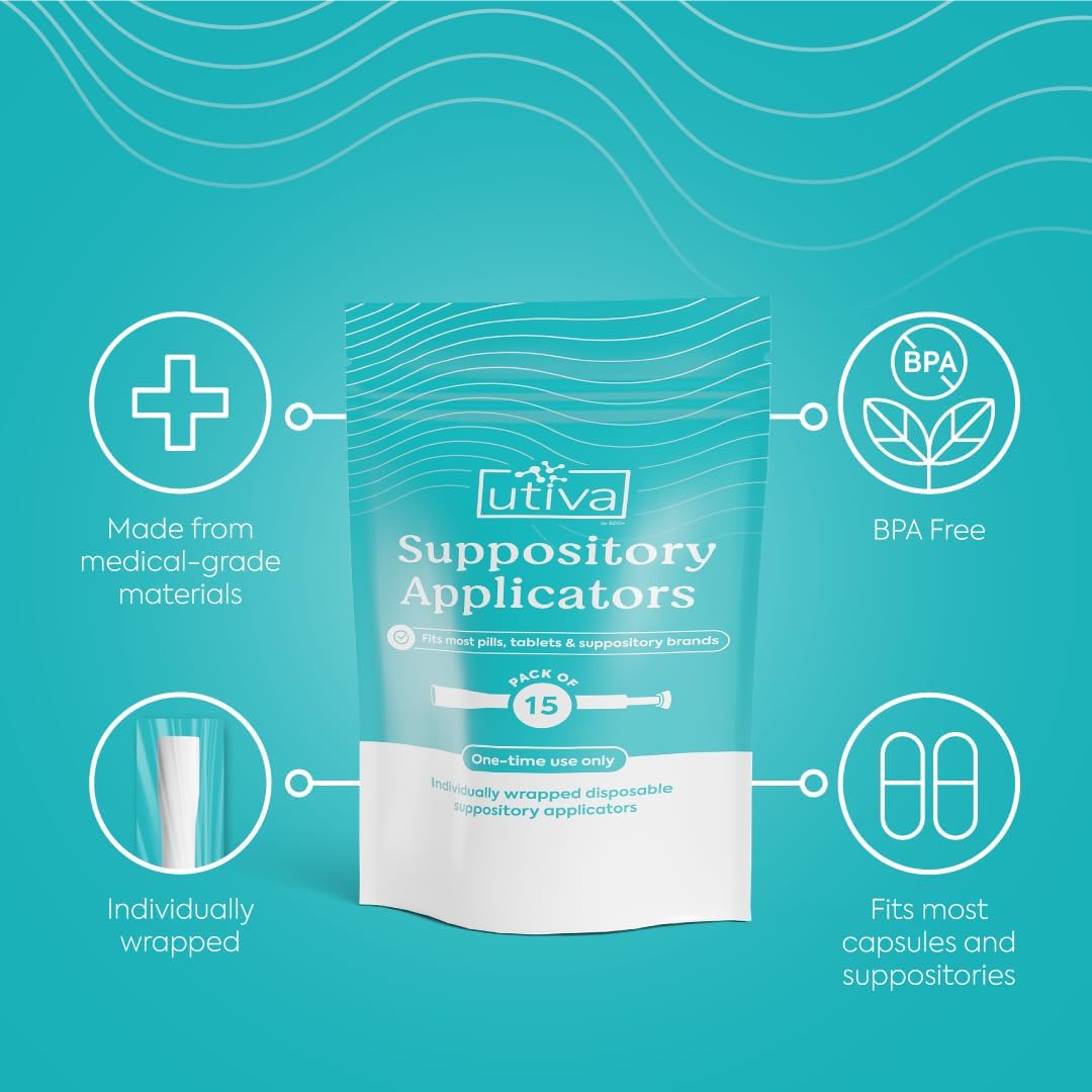 Szio+ Utiva Suppository Applicators – Disposable Vaginal Suppository Applicators – Hygienic Individually Szio+ Au supplements