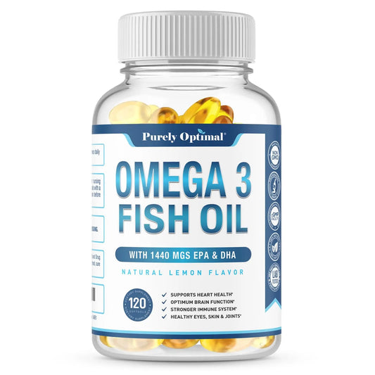 Premium Omega 3 Fish Oil Supplement 2400mg - Burpless Fish Oil Omega3 Softgels Purely OptimalAU supplements