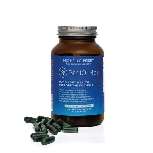 Michelle Peiret BM10 Max | Boron Supplement for Men & Women | Boron Complex with Zinc, Biotin 10,000 mcg, MSM, Silica, Saw Palmetto | Hair Skin & Nails + Trace Mineral Support | 60 Veg Capsules Michelle PeiretAU supplements