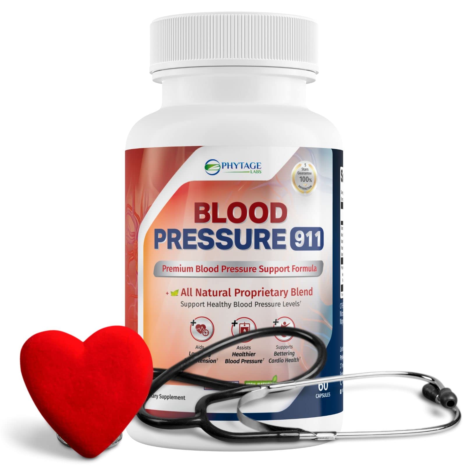 Phytage Labs Blood Pressure 911 Premium Supplement - BP Support Pills. 60 Capsules Phytage Labs Au supplements