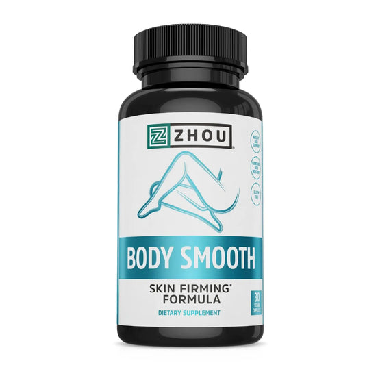 Zhou Body Smooth - Cellulite Pills for Women, Dimpless Anti Cellulite Supplement for Firm Smooth Skin with Hyaluronic Acid & Vitamin C, Skincare for Thigh, Legs, Butt, Supports Hydration - 30 Capsules ZHOUAU supplements