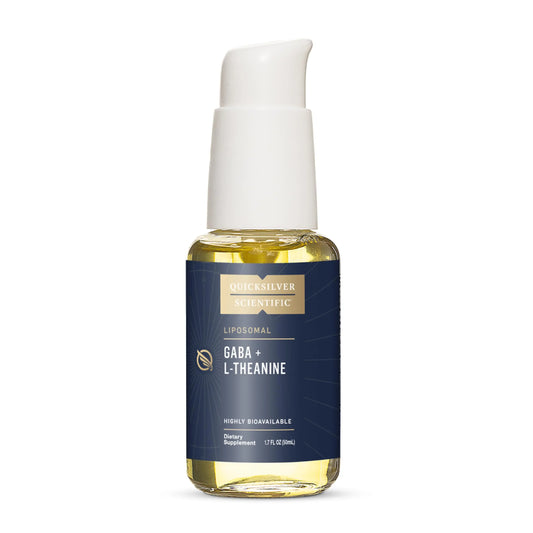 Quicksilver Scientific Liposomal GABA + L Theanine - Calm, Stress Response & Brain Support - Bioavailable GABA Supplement with L Theanine 100mg (1.7oz/50ml) Quicksilver ScientificAU supplements
