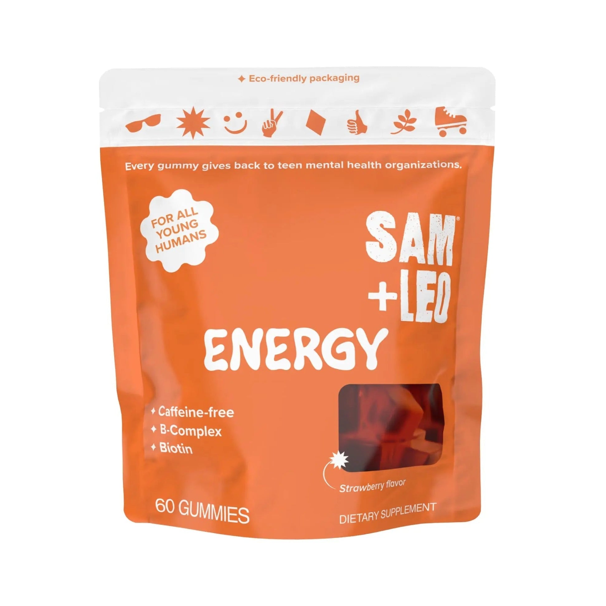 SAM+LEO Vitamin B Complex Gummies with Biotin for Kids & Teens - Caffeine-Free Focus & Energy Support Supplement Gummies | SAM+LEO Au supplements