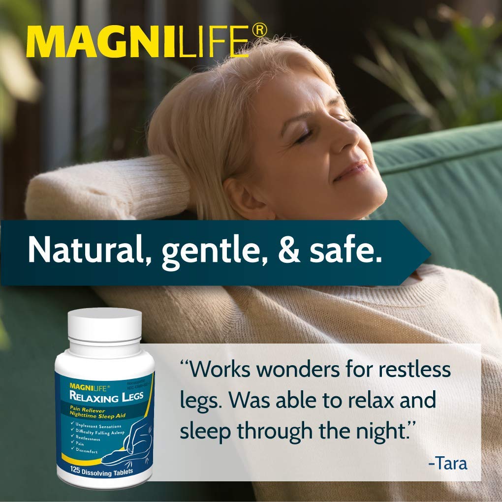 MagniLife Relaxing Legs 125 Count Quick Dissolve Tablets Relaxing Leg Cream PM 4oz Jar Restless Legs MagniLife Au supplements