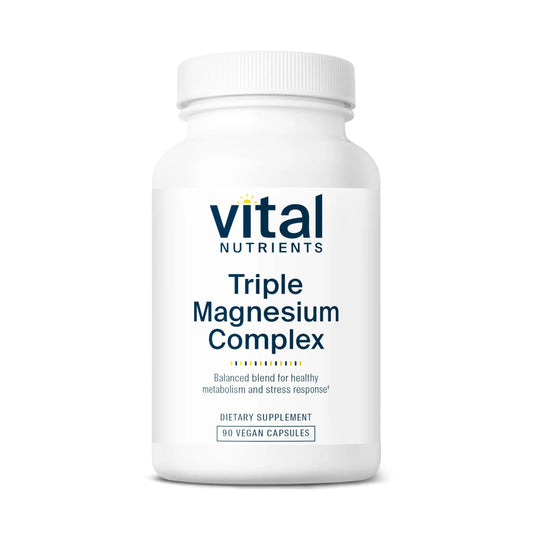 Vital Nutrients Triple Magnesium Complex Supplement | Vegan Magnesium Glycinate, Malate & Oxide 250mg | Easily Absorbed Magnesium Supplement for Stress, Muscle, Heart, Bone Support | 90 Capsules Vital NutrientsAu supplements