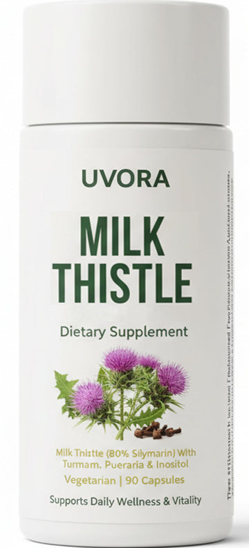 Uvora - Milk Thistle Extract,Uvora Premium Herbal Supplement with Milk Thistle Extract & Antioxidants – Supports Natural ification