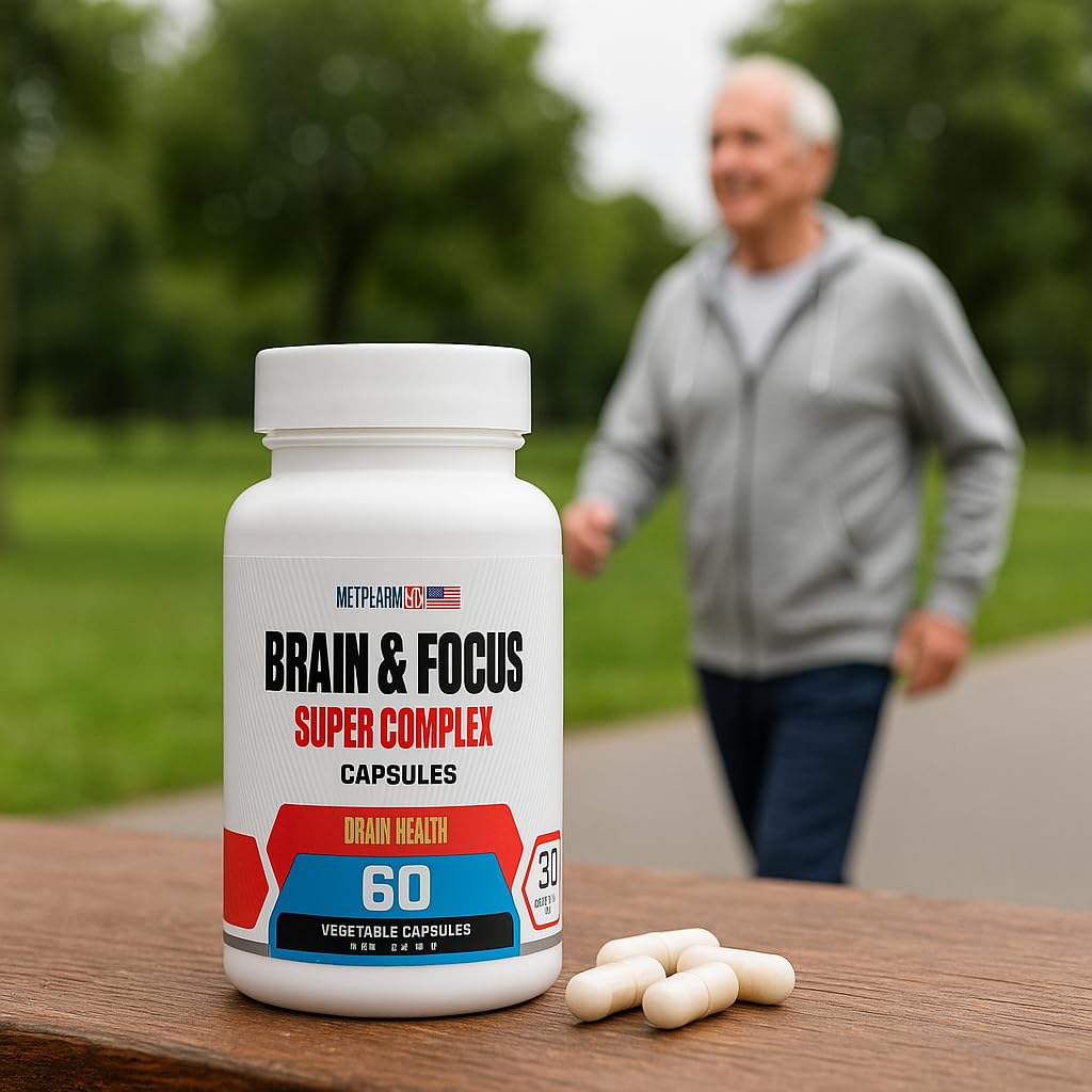 MetpharmUSA Brain & Focus Nootropic Super Complex Supplement for Brain Support and Performance, Improved Focus Memory and Mental Performance MetpharmUSA Au supplements