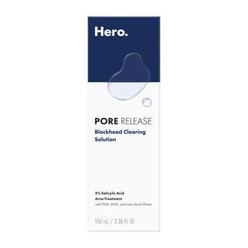 Hero Cosmetics Pore Release Blackhead Clearing Solution, Exfoliating 2% Salicylic Acid Toner Featuring AHA, BHA, and PHA
