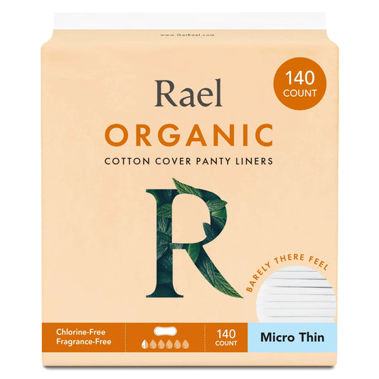 Rael Panty Liners for Women, Organic Cotton Cover - Thin Pantiliners, Light Absorbency, Unscented RaelAU supplements