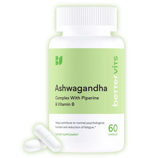 Bettervits Ashwagandha Complex with Passion Flower and Vitamin B – KSM-66® Organic Root Extract 800 mg – Supports Calm, Energy and Emotional Balance – 60 Capsules BettervitsAU supplements