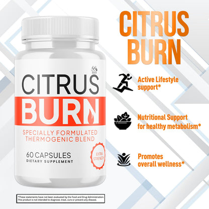 (2 Pack) Citrus Burn Capsules, Official CitrusBurn Pills with All Natural Ingredients, Advanced Citrus Burn for Optimal Health & Wellness Support with Premium Vitamins for Women & Men (120 Capsules) MJOAu supplements