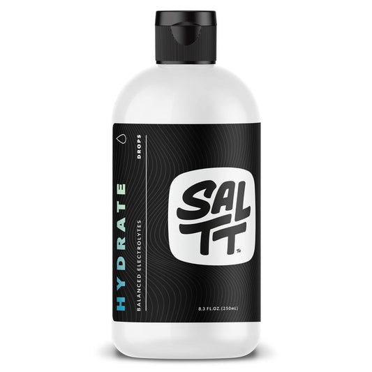 SALTT - Hydrate (8.3 oz) - Electrolytes Drops - Energy Boost - Sodium, Potassium, Magnesium, Zinc, Copper - Unflavored - Ultra Low Carb - Zero Sugar, Vegan, Gluten Free, Non GMO - By Keto Chow Keto ChowUS supplements