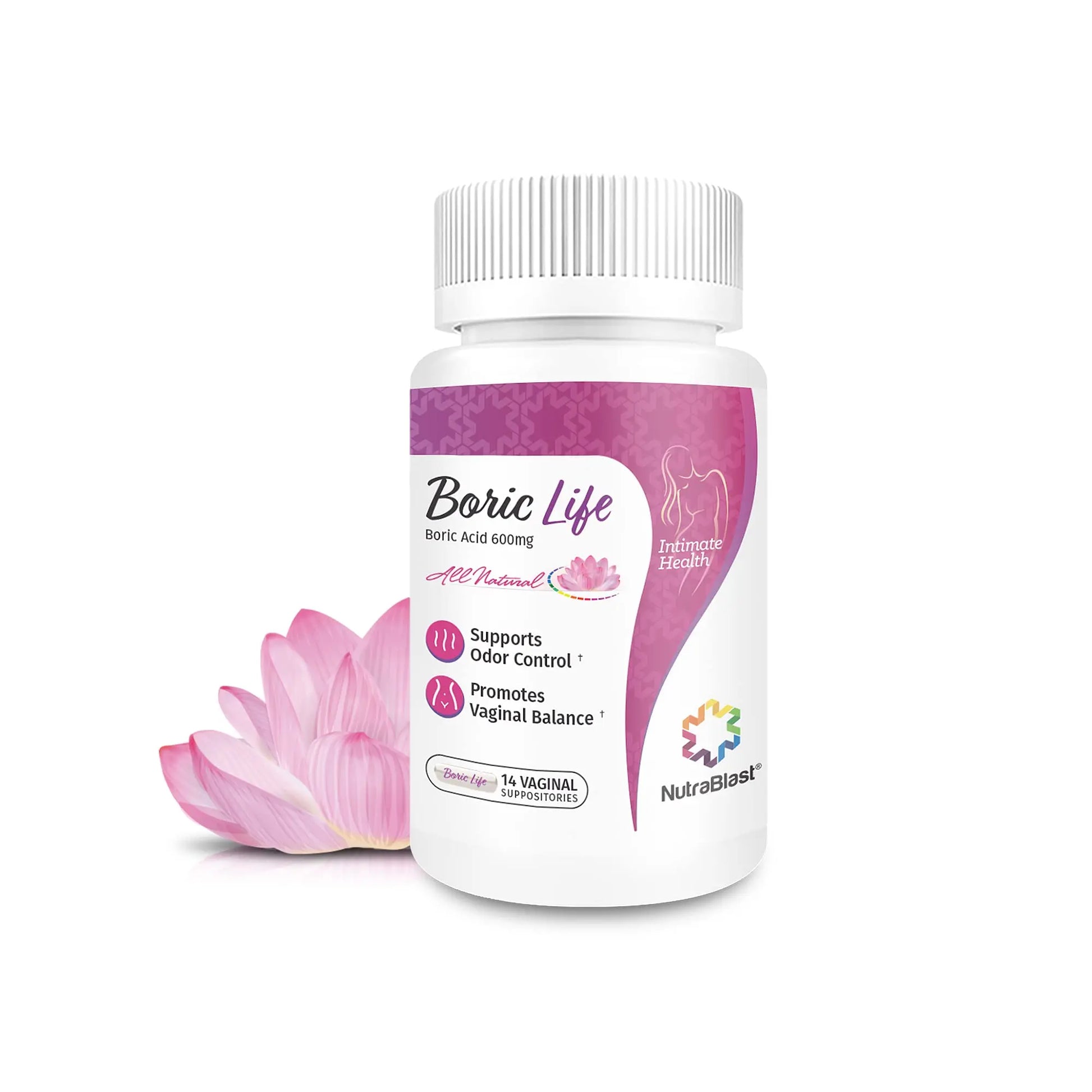 NutraBlast Boric Acid Suppositories - 100% Pure Made in USA - Boric Life Intimate Health Support (14 Count) NutraBlast Au supplements