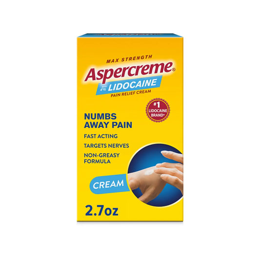 Aspercreme Lidocaine Pain Relief Cream Soothes Aggravated Nerves, Numbing Topical Analgesic with Max-Strength 4% Lidocaine & Moisturizing Aloe, 2.7 Oz. AspercremeAU supplements