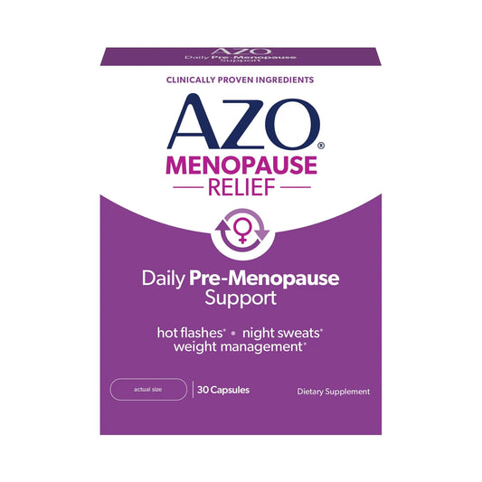 AZO® Daily Pre-Menopause Relief Perimenopause Supplements for Women, Hot Flash, Night Sweat and Healthy Weight Management Support* - 30 Count AZOAU supplements