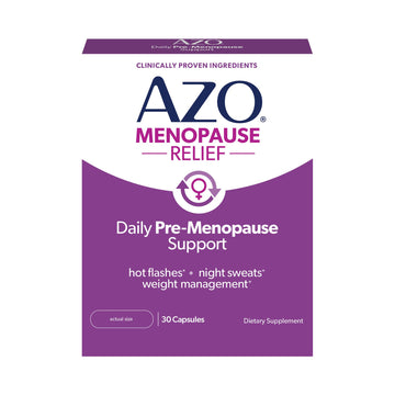 AZO® Daily Pre-Menopause Relief Perimenopause Supplements for Women, Hot Flash, Night Sweat and Healthy Weight Management Support* - 30 Count AZO Au supplements