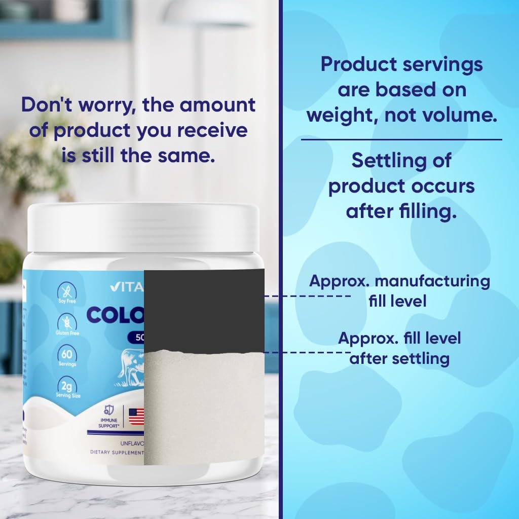 Vitamatic Bovine Colostrum Powder - 50% Highest IgG - Supplement for Gut Health Vitamatic Au supplements