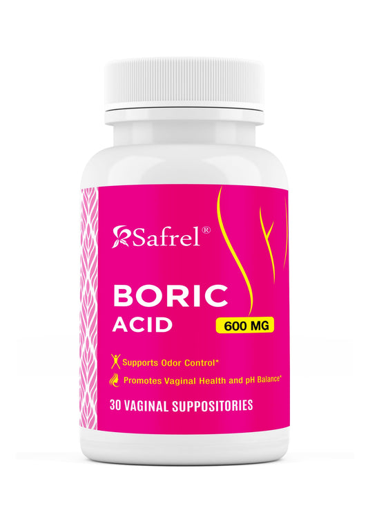 Safrel Boric Acid Vaginal Suppositories - 100% Pure Made in USA - Intimate Health Support SafrelUS supplements