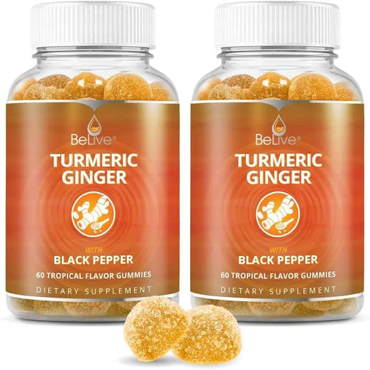 BeLive Turmeric Curcumin with Black Pepper & Ginger - Turmeric and Ginger Supplement BeLiveAU supplements