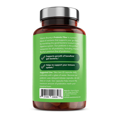 Vitamin Bounty Prebiotic Capsules - PreforPro® Prebiotics Supplement for Women & Men Digestive Health & Advanced Gut Health – No Fiber, No Bloating Vitamin BountyUS supplements
