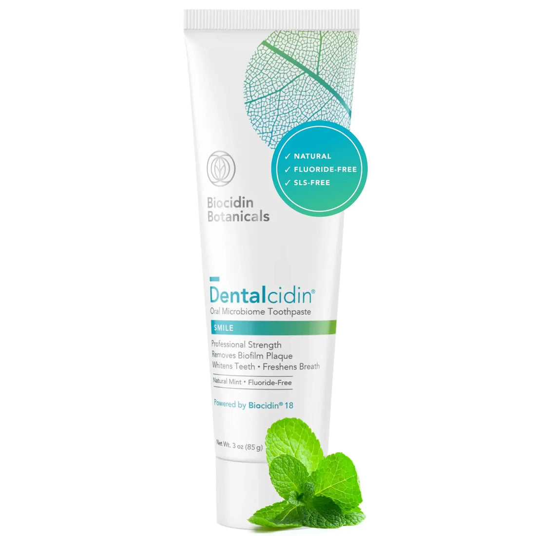 Biocidin Dentalcidin Fluoride Free Teeth Whitening Toothpaste for Adults - Plant-Based Toothpaste - Promote a Healthy Oral Microbiome, Remove Biofilm Plaque (3 Oz) Bio-Botanical Research Au supplements