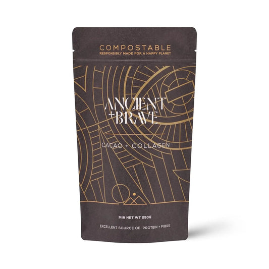 Ancient + Brave - Cacao + Collagen Powder 250g - Peruvian Raw Cacao Hot Chocolate with Grass Ancient + BraveAU supplements