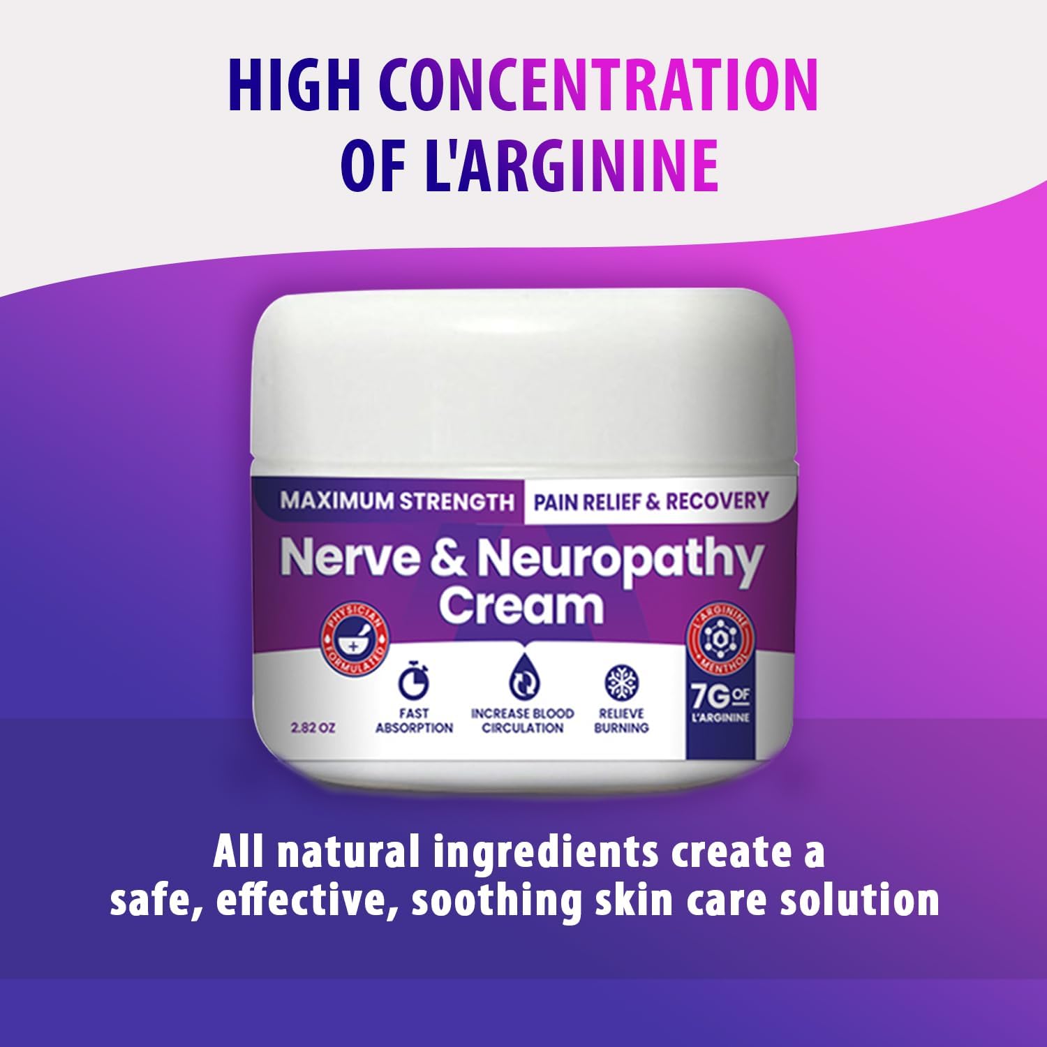 Nerve and Neuropathy Cream – Plant Powered Relief for Foot, Hands, Legs, Toes Includes 7grams of L’Arginine; Vitamin B6, Arnica, Aloe -2.82oz M PAIN MANAGEMENT TECHNOLOGIES Au supplements