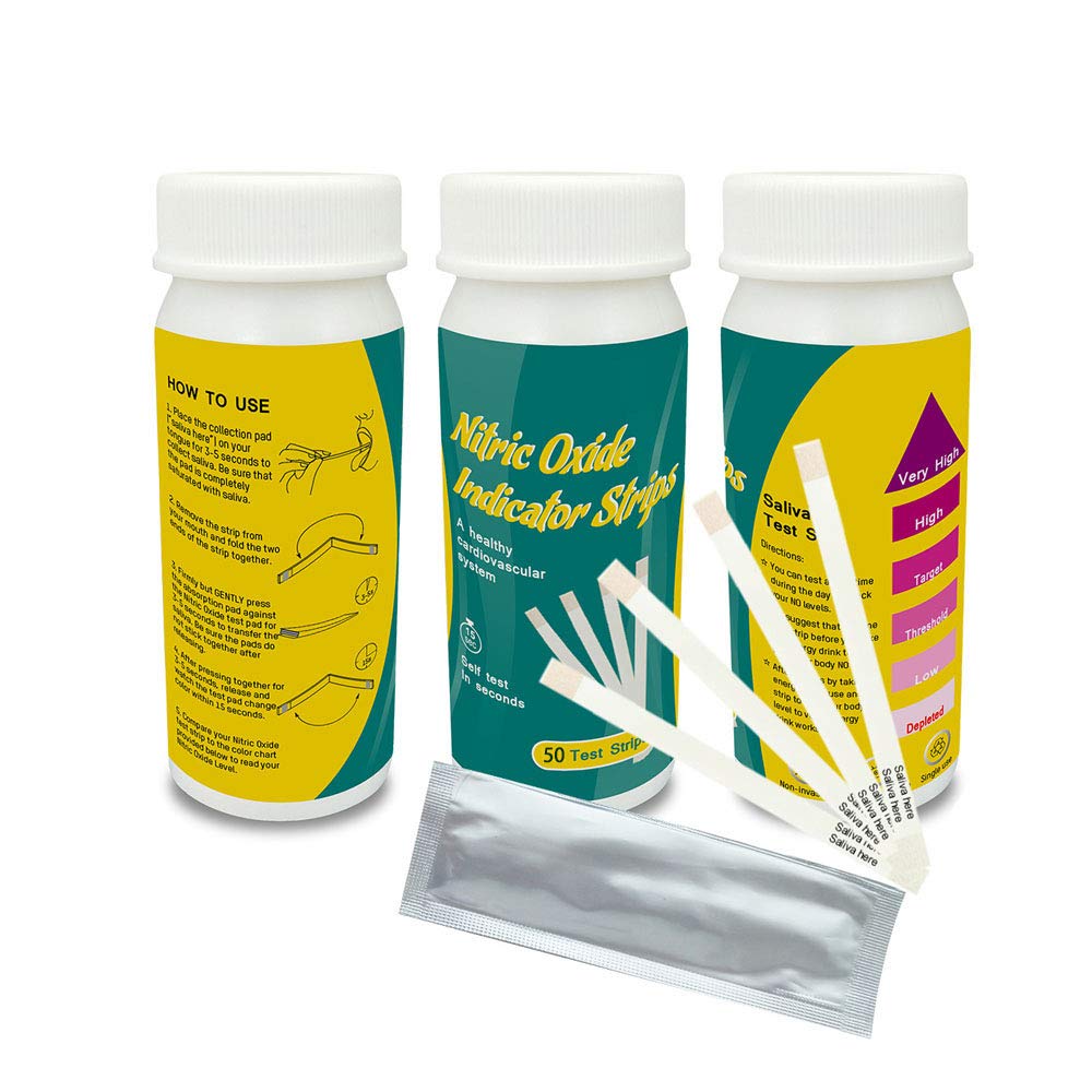 Nitric Oxide Test Strips [50strips]- Nitric Oxide Indicator Strips Work by Measuring The TONNYLAB Au supplements