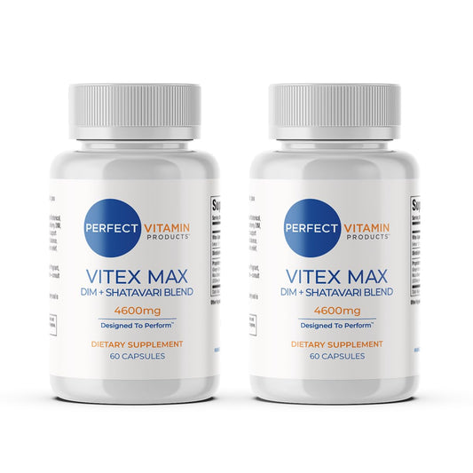 Perfect Vitamin Products Vitex Max DIM + Shatavari – Hormone Balance & Menopause Support for Women – Vegan Blend with Adaptogens for Mood, Cycle & Stress Relief – 4600mg (2-Pack) Perfect Vitamin ProductsAu supplements